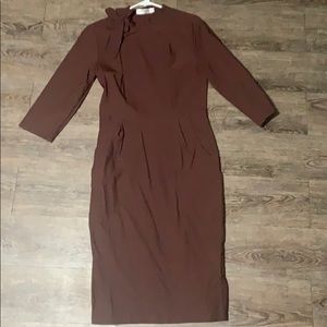 Brown fitted dress